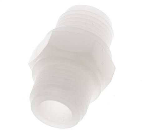 Espiga doble G1/2'' PVDF 10bar (140,5psi) FDA 27mm Hex.