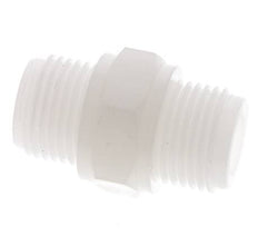 Espiga doble G1/2'' PVDF 10bar (140,5psi) FDA 27mm Hex.