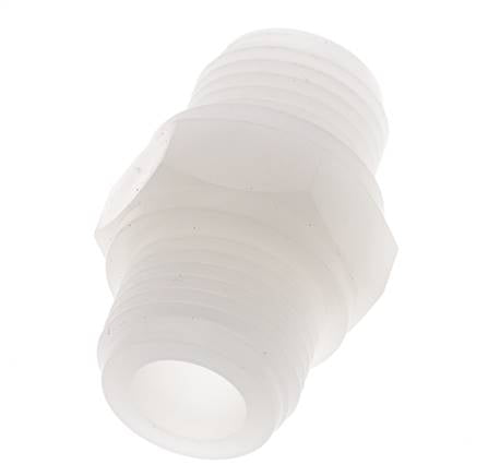 Espiga doble G1/2'' PVDF 10bar (140,5psi) FDA 27mm Hex.