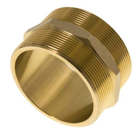 Espiga doble G3'' latón junta plana 16bar (224.8psi) 89mm hexagonal