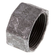 Rp 1 1/4'' Hierro fundido zincado Tapa final 25 Bar [2 Piezas]