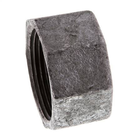 Rp 1 1/4'' Hierro fundido zincado Tapa final 25 Bar [2 Piezas]