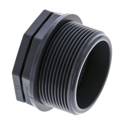 Anillo Reductor G1 1/2'' Hembra x G2'' Macho Polipropileno (pp) 10bar (140.5psi) FDA 65mm Hex.