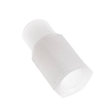 Extensión roscada G1/4'' Macho x Hembra PVDF 10bar (140.5psi) FDA 17mm Hex