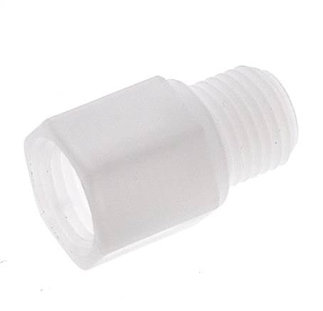 Extensión roscada G1/4'' Macho x Hembra Polipropileno (pp) 10bar (140.5psi) FDA 17mm Hex.