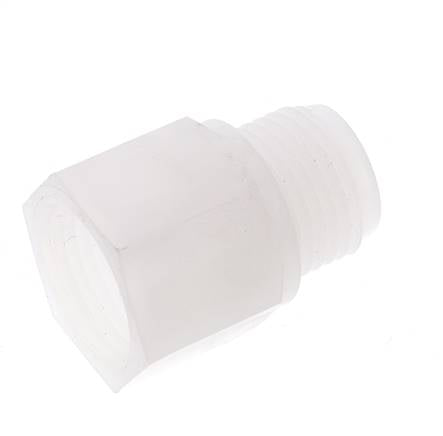 Extensión roscada G1/2'' Macho x Hembra PVDF 10bar (140,5psi) FDA 27mm Hex.