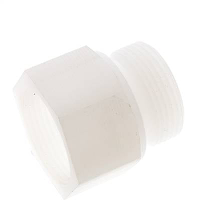 Alargadera roscada G1 1/4'' Macho x Hembra PVDF 10bar (140,5psi) FDA 50mm Hex.