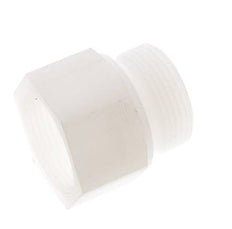 Alargadera roscada G1 1/4'' Macho x Hembra PVDF 10bar (140,5psi) FDA 50mm Hex.