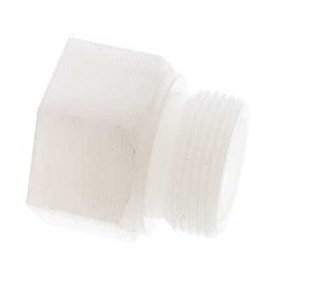 Alargadera roscada G1 1/4'' Macho x Hembra PVDF 10bar (140,5psi) FDA 50mm Hex.