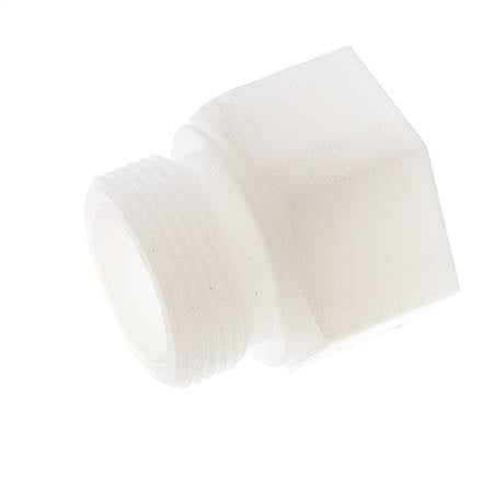 Alargadera roscada G1 1/4'' Macho x Hembra PVDF 10bar (140,5psi) FDA 50mm Hex.