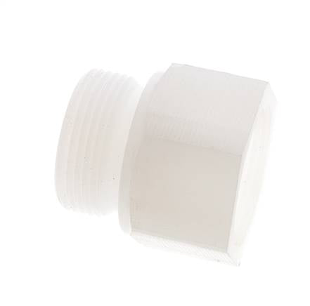 Alargadera roscada G1 1/4'' Macho x Hembra PVDF 10bar (140,5psi) FDA 50mm Hex.