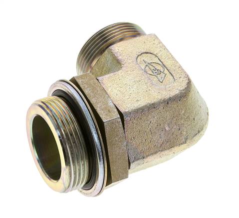UN 1-11/16''-12 x G 1 1/2'' Macho Codo de 90 grados de acero galvanizado ORFS 200 Bar - Hidráulico
