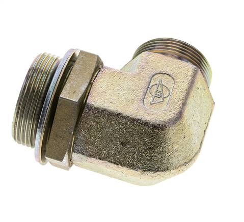 UN 1-11/16''-12 x G 1 1/2'' Macho Codo de 90 grados de acero galvanizado ORFS 200 Bar - Hidráulico