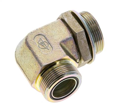 UN 1-11/16''-12 x G 1 1/2'' Macho Codo de 90 grados de acero galvanizado ORFS 200 Bar - Hidráulico