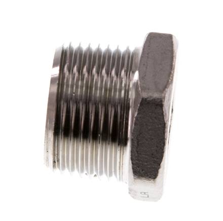 3/4'' NPT macho Tapón de cierre de acero inoxidable con hexágono exterior 16 Bar