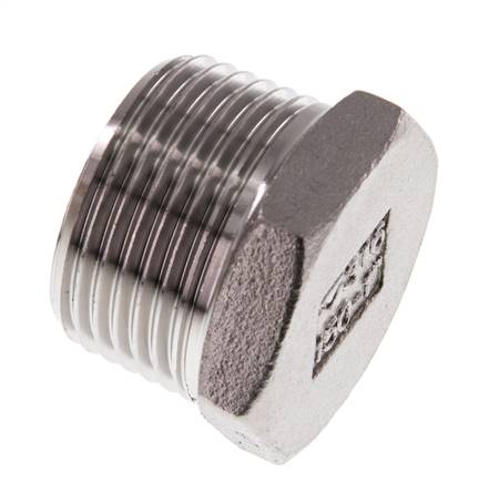 Tapón R1'' Acero inoxidable con hexágono exterior 16bar (224,8psi)