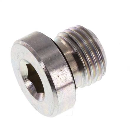 Tapón M10 X 1 Acero NBR con Hexágono Interno 400bar (5620.0psi) [5 Piezas]