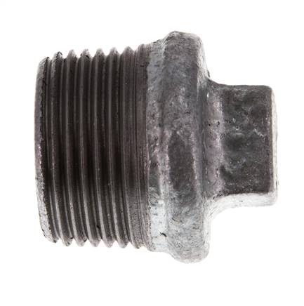 Tapón R1'' Hierro fundido maleable con cuadrado exterior 25bar (351.25psi) [5 Piezas]