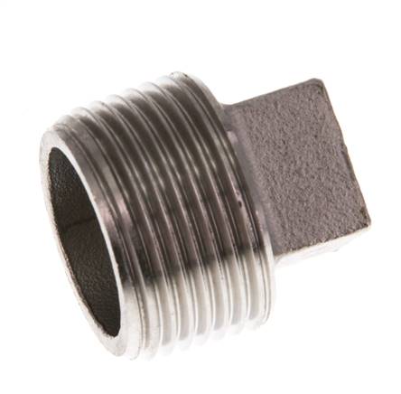 Tapón R3/4'' Acero inoxidable con cuadrado exterior 16bar (224.8psi) [2 Piezas]