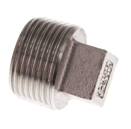 Tapón R3/4'' Acero inoxidable con cuadrado exterior 16bar (224.8psi) [2 Piezas]