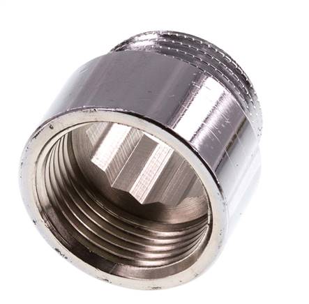 G 3/4'' F/M Extensión de latón cromado DIN 3523 - 15 mm