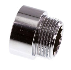 G 3/4'' F/M Extensión de latón cromado DIN 3523 - 15 mm