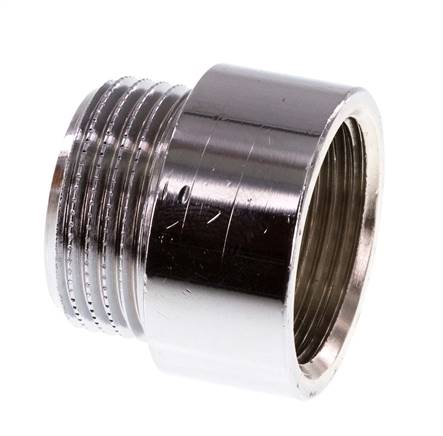 G 3/4'' F/M Extensión de latón cromado DIN 3523 - 15 mm