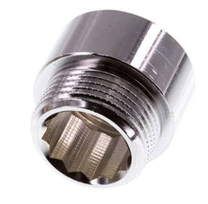 G 3/4'' F/M Extensión de latón cromado DIN 3523 - 15 mm