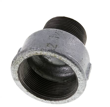 R 1 1/2'' x Rp 2'' M/F Adaptador Reductor de hierro fundido galvanizado 25 Bar
