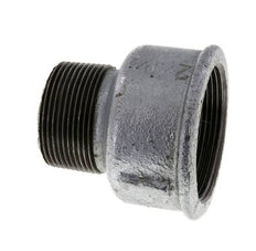 R 1 1/2'' x Rp 2'' M/F Adaptador Reductor de hierro fundido galvanizado 25 Bar