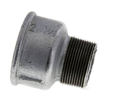 R 1 1/2'' x Rp 2'' M/F Adaptador Reductor de hierro fundido galvanizado 25 Bar