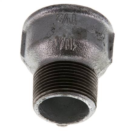 R 1 1/4'' x Rp 1 1/2'' M/F Adaptador Reductor de hierro fundido zincado 25 Bar