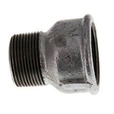 R 1 1/4'' x Rp 1 1/2'' M/F Adaptador Reductor de hierro fundido zincado 25 Bar