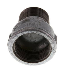 R 1 1/4'' x Rp 1 1/2'' M/F Adaptador Reductor de hierro fundido zincado 25 Bar