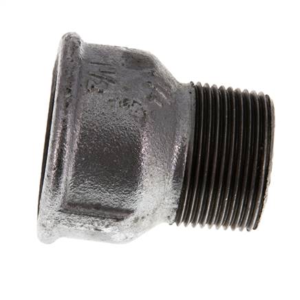 R 1 1/4'' x Rp 1 1/2'' M/F Adaptador Reductor de hierro fundido zincado 25 Bar