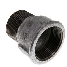 R 1 1/4'' x Rp 1 1/2'' M/F Adaptador Reductor de hierro fundido zincado 25 Bar