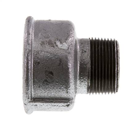 R 1 1/4'' x Rp 2'' M/F Adaptador Reductor de hierro fundido zincado 25 Bar