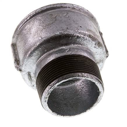 R 2'' x Rp 2 1/2'' M/F Adaptador Reductor de hierro fundido galvanizado 25 Bar