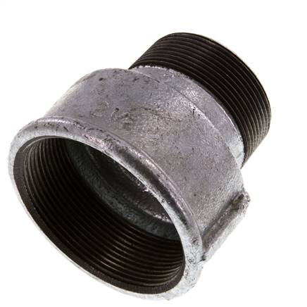 R 2'' x Rp 2 1/2'' M/F Adaptador Reductor de hierro fundido galvanizado 25 Bar