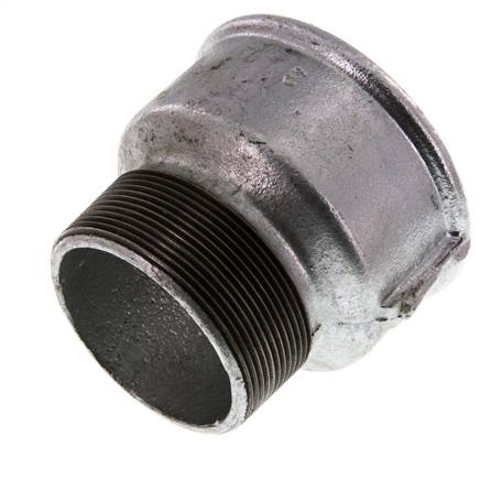 R 2 1/2'' x Rp 3'' M/F Adaptador Reductor de hierro fundido galvanizado 25 Bar