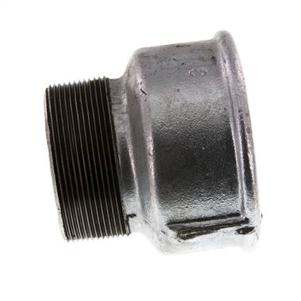 R 2 1/2'' x Rp 3'' M/F Adaptador Reductor de hierro fundido galvanizado 25 Bar