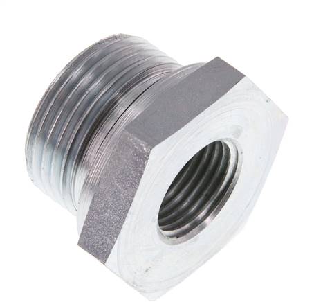 G 1'' x G 1/2'' M/F Adaptador Reductor de Acero Cincado 400 Bar - Hidráulico