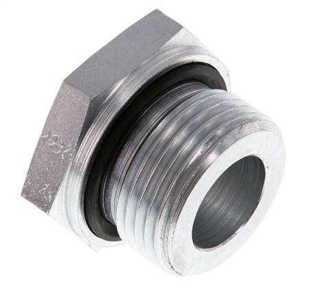 G 1'' x G 1/2'' M/F Adaptador Reductor de Acero Cincado 400 Bar - Hidráulico