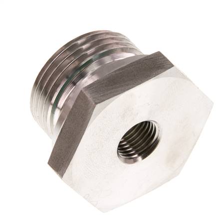 G 1'' x G 1/4'' M/F Adaptador reductor de acero inoxidable 400 Bar - Hidráulico
