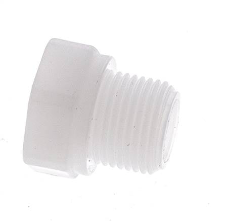 Anillo reductor G1/8'' hembra x G3/8'' Macho Polipropileno (pp) 10bar (140,5psi) FDA 22mm Hex.