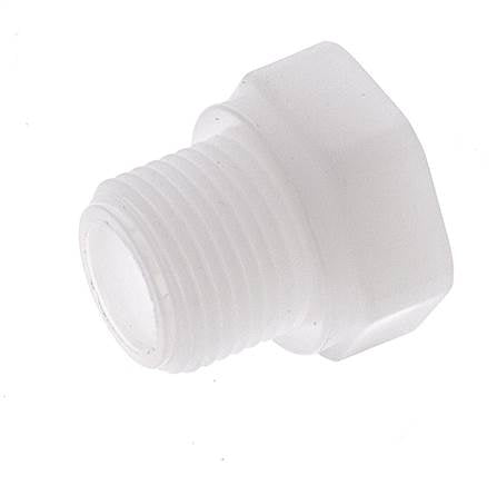 Anillo reductor G1/8'' hembra x G3/8'' Macho Polipropileno (pp) 10bar (140,5psi) FDA 22mm Hex.