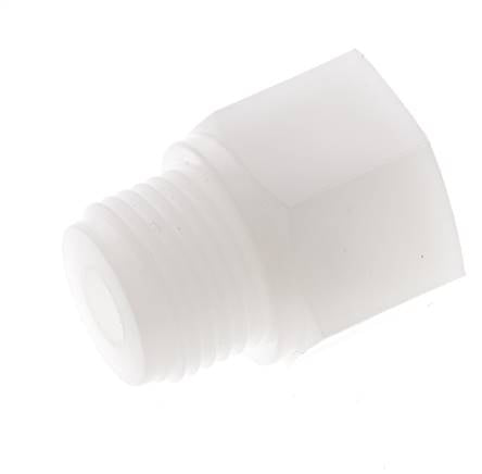 Anillo reductor G1/4'' Hembra x G1/2'' Macho PVDF 10bar (140.5psi) FDA 27mm Hex.