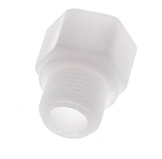 Anillo reductor G1/4'' hembra x G3/8'' Macho Polipropileno (pp) 10bar (140,5psi) FDA 22mm Hex.