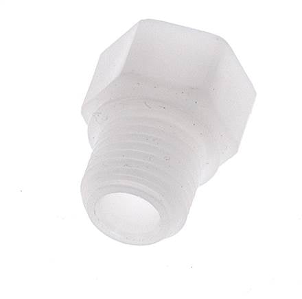 Anillo reductor G1/8'' hembra x G1/4'' Macho Polipropileno (pp) 10bar (140.5psi) FDA 17mm Hex.