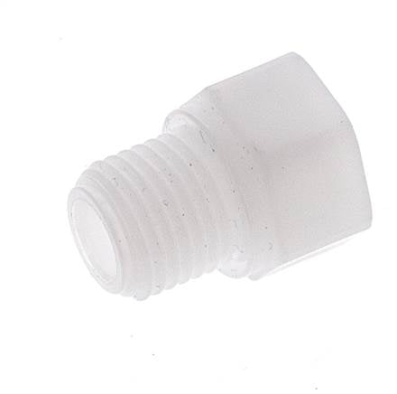 Anillo reductor G1/8'' hembra x G1/4'' Macho Polipropileno (pp) 10bar (140.5psi) FDA 17mm Hex.